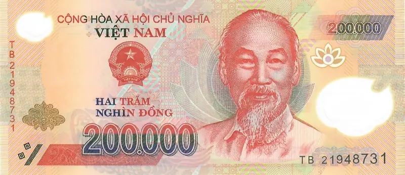 200,000 越盾鈔票正面