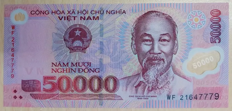 50,000 越盾鈔票正面