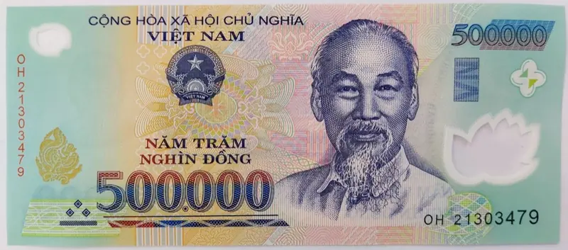 500,000 越盾鈔票正面